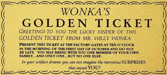 Boleto Dorado Willy Wonka (Wonka)