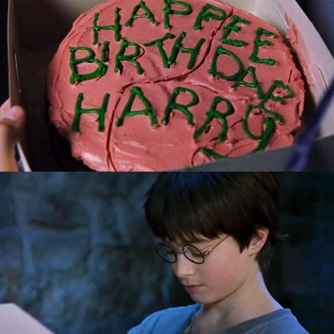 Playera "Hapee Birthdae Harry" (Harry Potter)